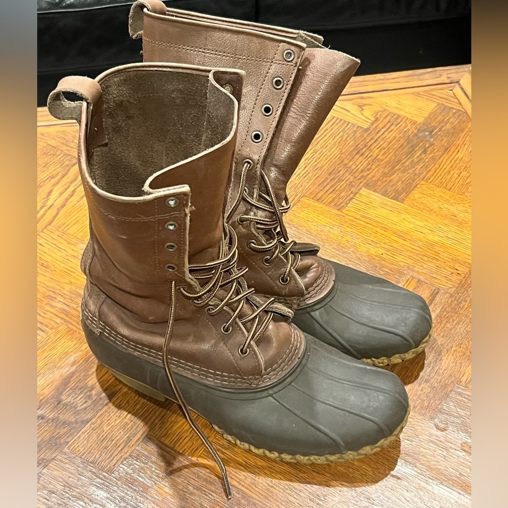Men's Leather LL Bean Waterproof Duck Boots
